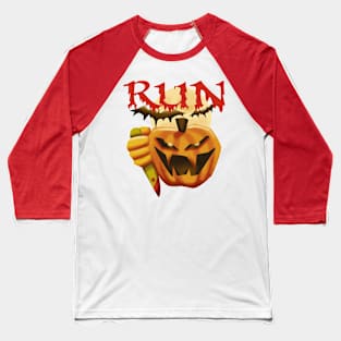 Run Halloween Pumpkin Monster Face Costume For Women&Men Baseball T-Shirt